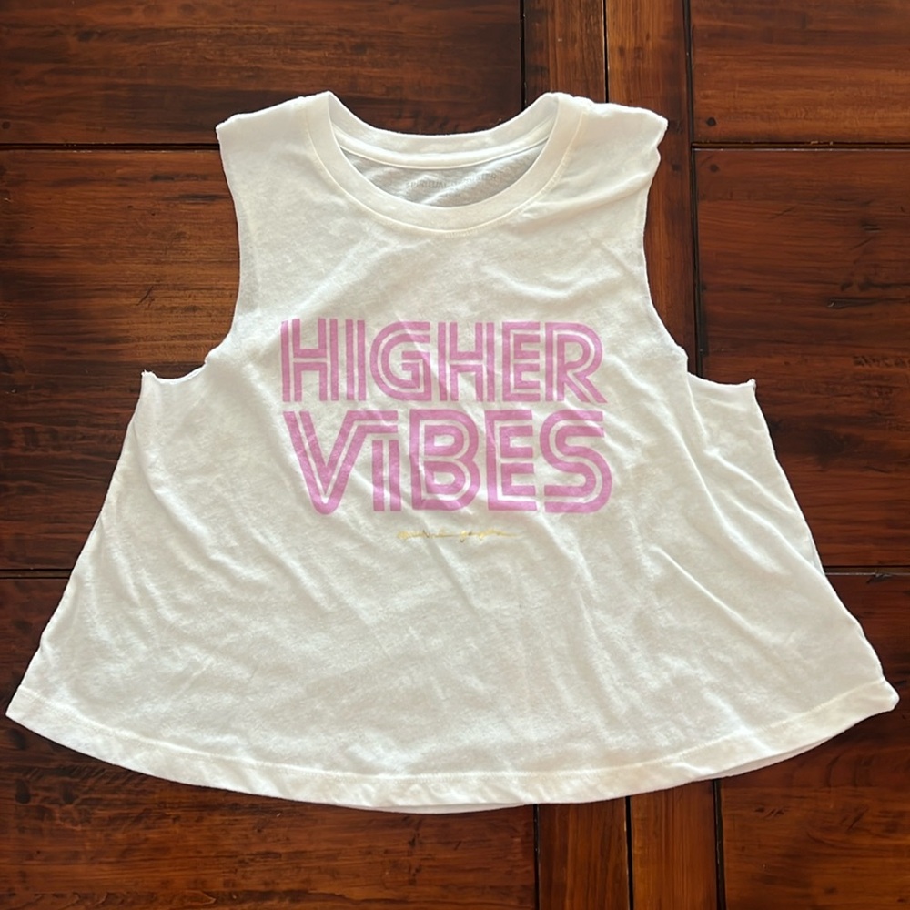 Spiritual Gangster “Higher Vibes” Cropped Tank Size Small
